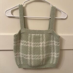 Lime pastel green tank top